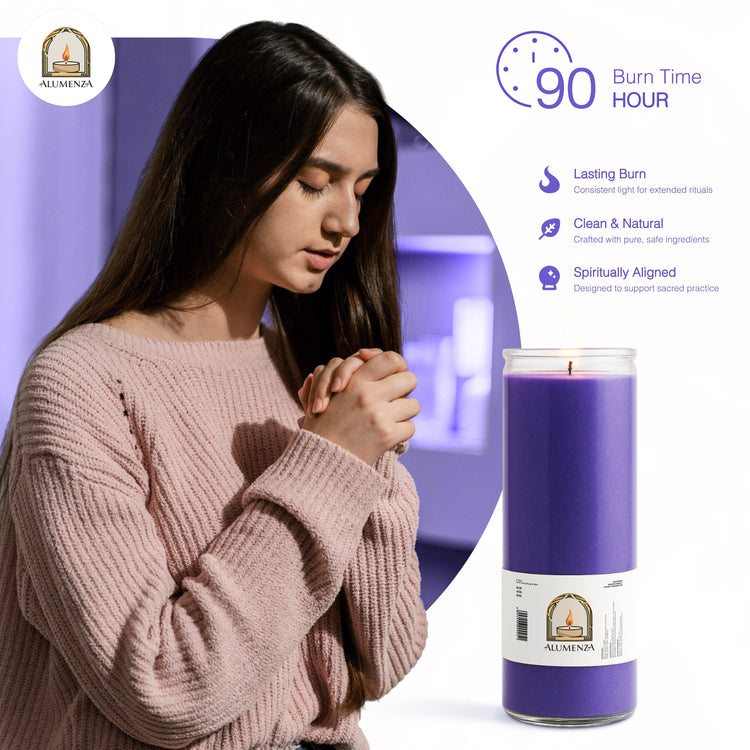 7 Day Candle | Purple | Intuition, Spiritual Power, Wisdom