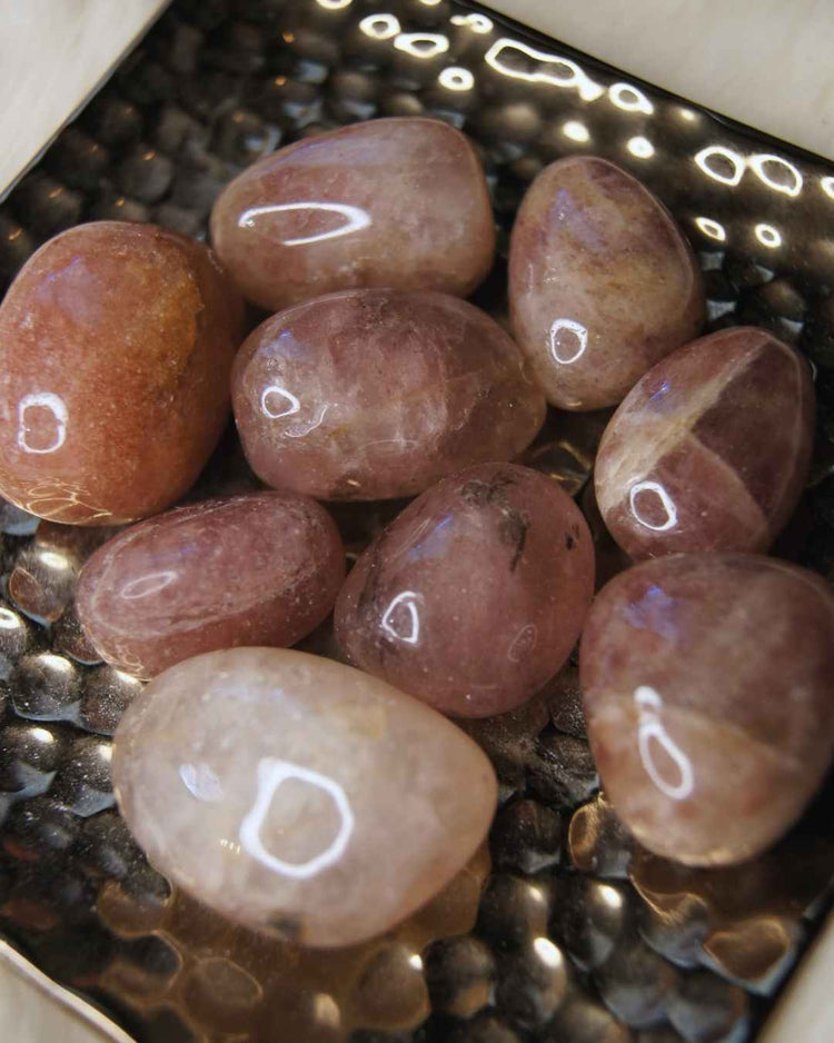 Strawberry Quartz Tumbled | Love + Joyful Energy
