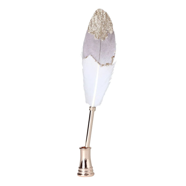 Quill Ballpoint Pen & Stand: Lavender Gold