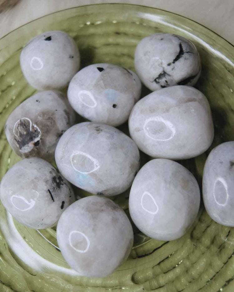 Rainbow Moonstone Tumbled | New Beginnings + Intuition