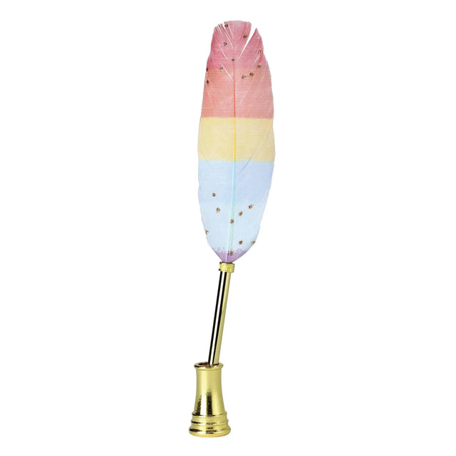 Quill Ballpoint Pen & Stand: Rainbow Sparkling