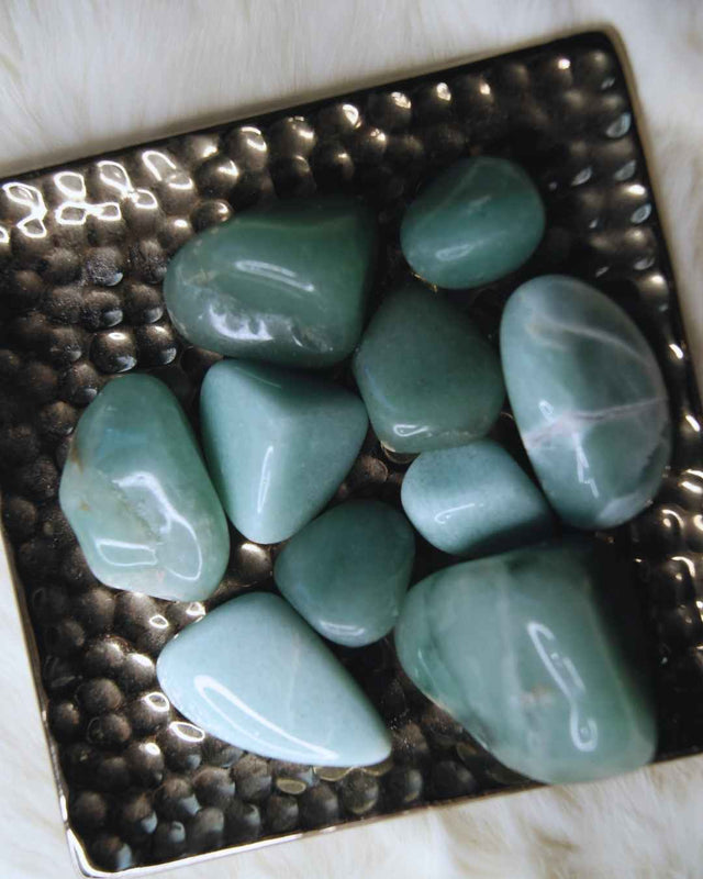 Green Aventurine Tumbled Stone | Luck & Heart Healing