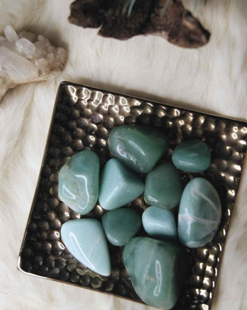 Green Aventurine Tumbled Stone | Luck & Heart Healing