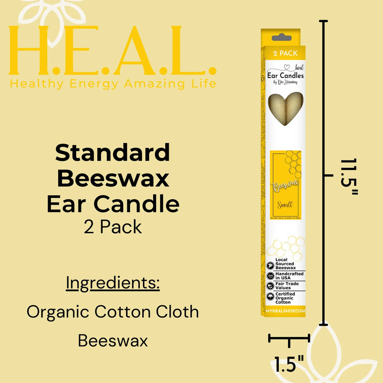 Beeswax Ear Candles: 2-Pack Unscented small