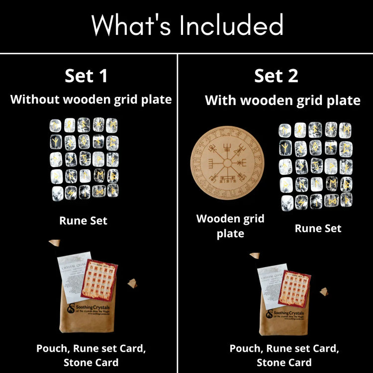 Rune Set - Clear Quartz