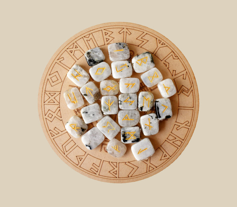 Rune Set - Rainbow Moonstone