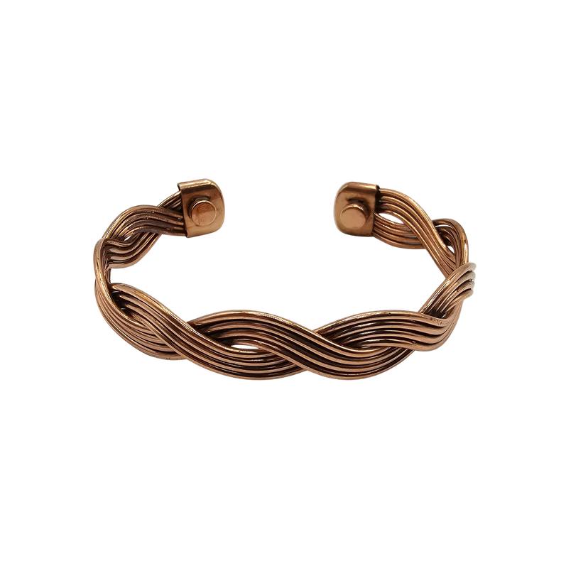 Pure Copper Cuff Bracelets: Multiwire Braided | 1983