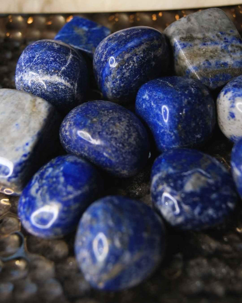 Lapis Lazuli Tumbled Stone | Wisdom & Inner Truth