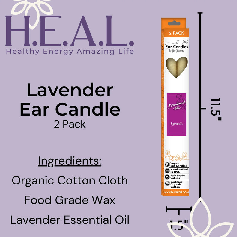 Beeswax Ear Candles: 2-Pack Lavender
