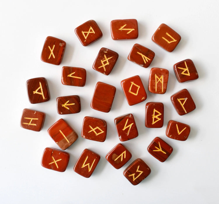 Rune Set - Red Jasper
