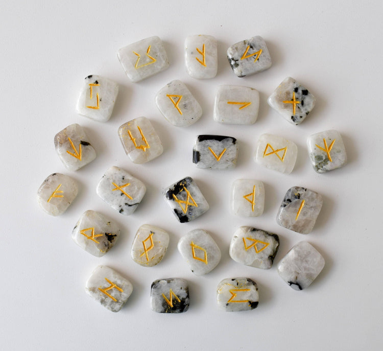 Rune Set - Rainbow Moonstone