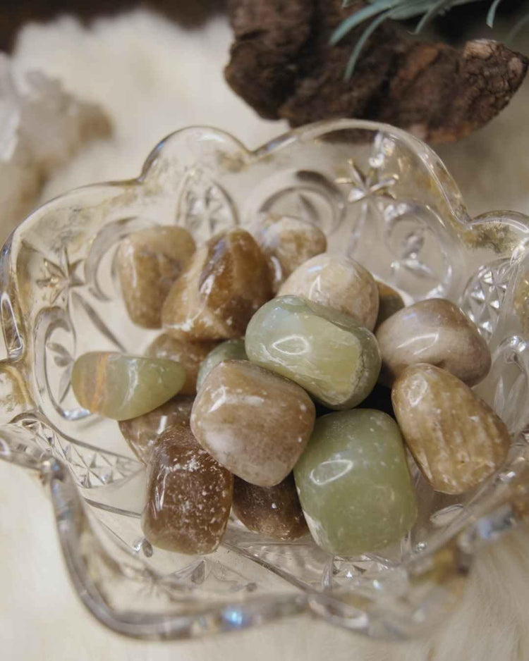 Aragonite Tumbled Stone | Root Stability & Spiritual Structure