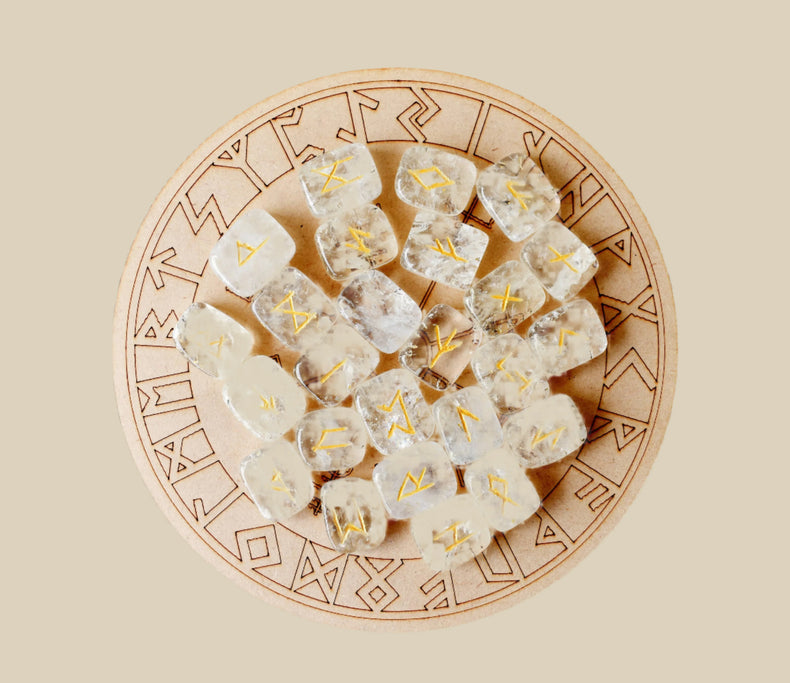 Rune Set - Clear Quartz