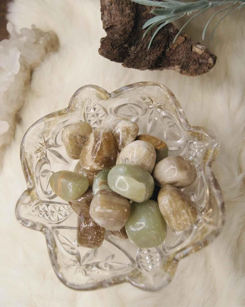 Aragonite Tumbled Stone | Root Stability & Spiritual Structure