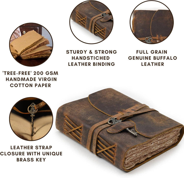 Handmade Leather Bound Vintage Journal