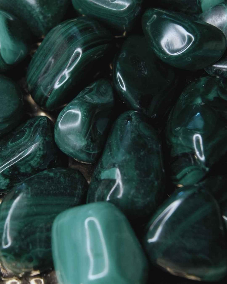 Malachite Tumbled | Transformation + Protection