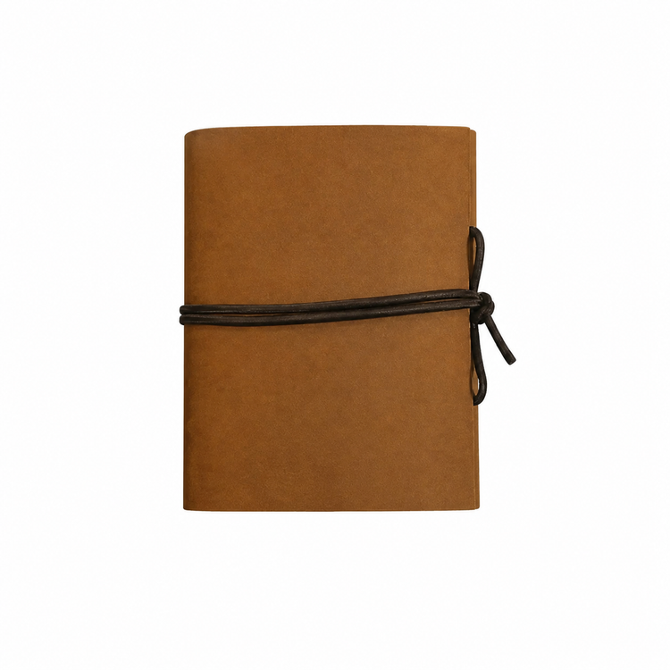 Handmade Leather Pocket-Friendly Miniature Diary: Dark Brown