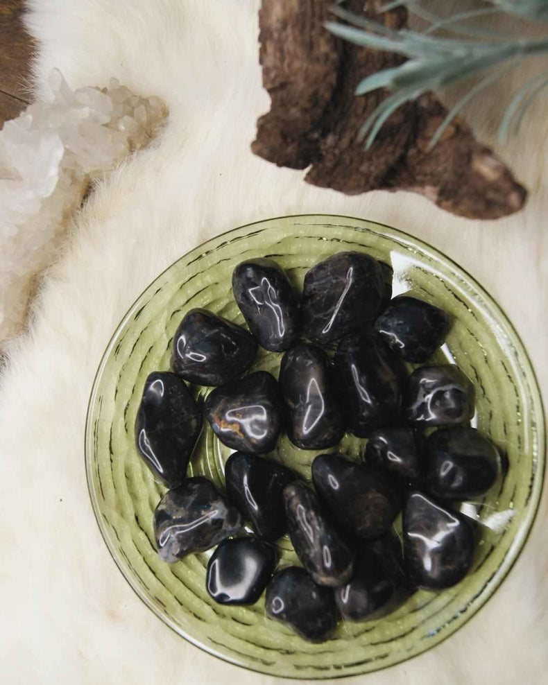 Black Onyx Tumbled | Focus + Energetic Protection