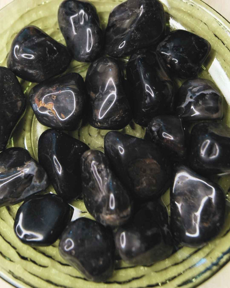 Black Onyx Tumbled | Focus + Energetic Protection