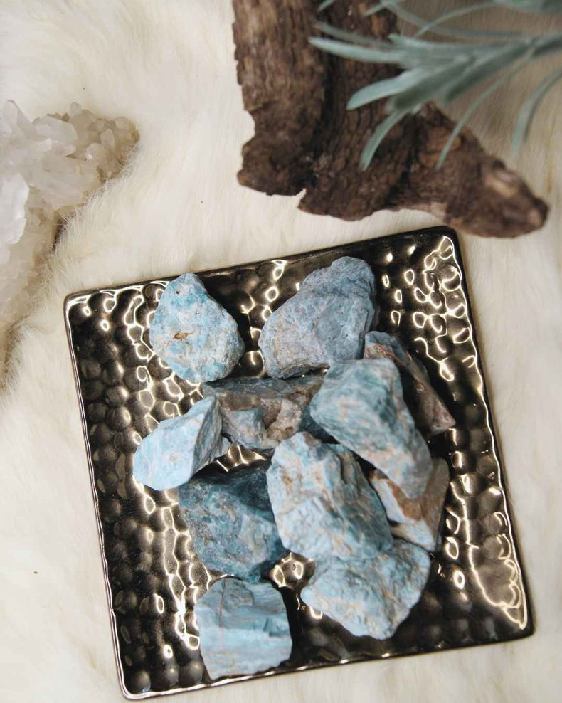 Blue Apatite Raw Crystal