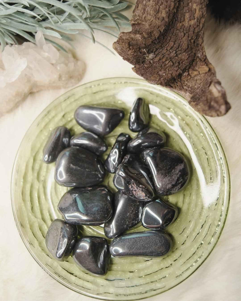Hematite Tumbled Stone | Grounding & Mental Clarity
