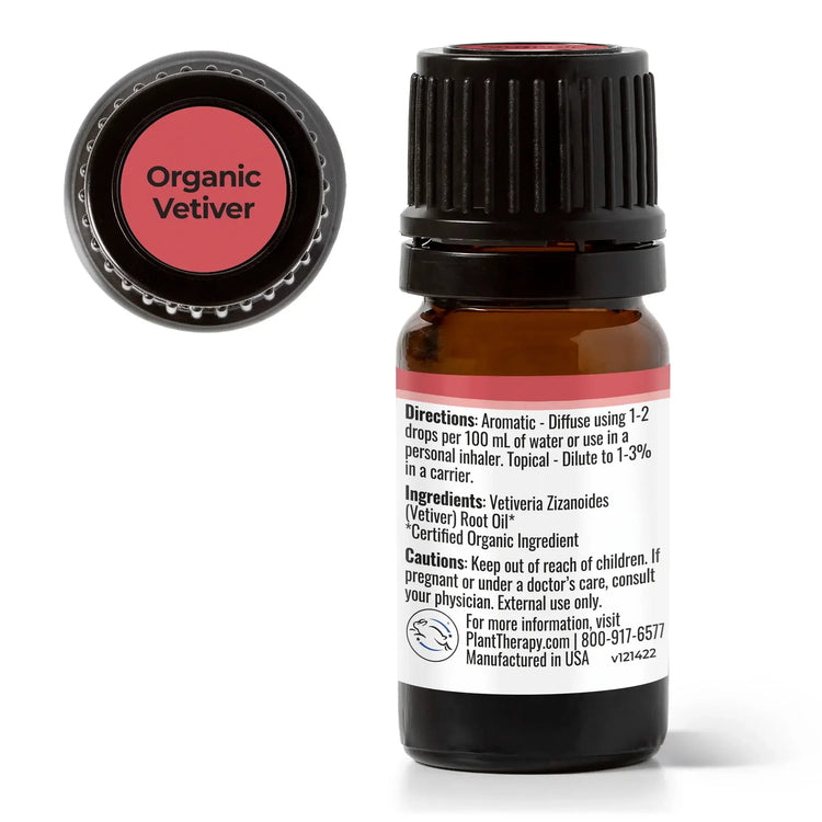 Organic Vetiver Essential Oil 5 mL
