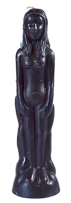 Black Female Figure Candle 8"