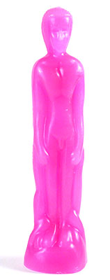 Pink Male Figure Candle 8"