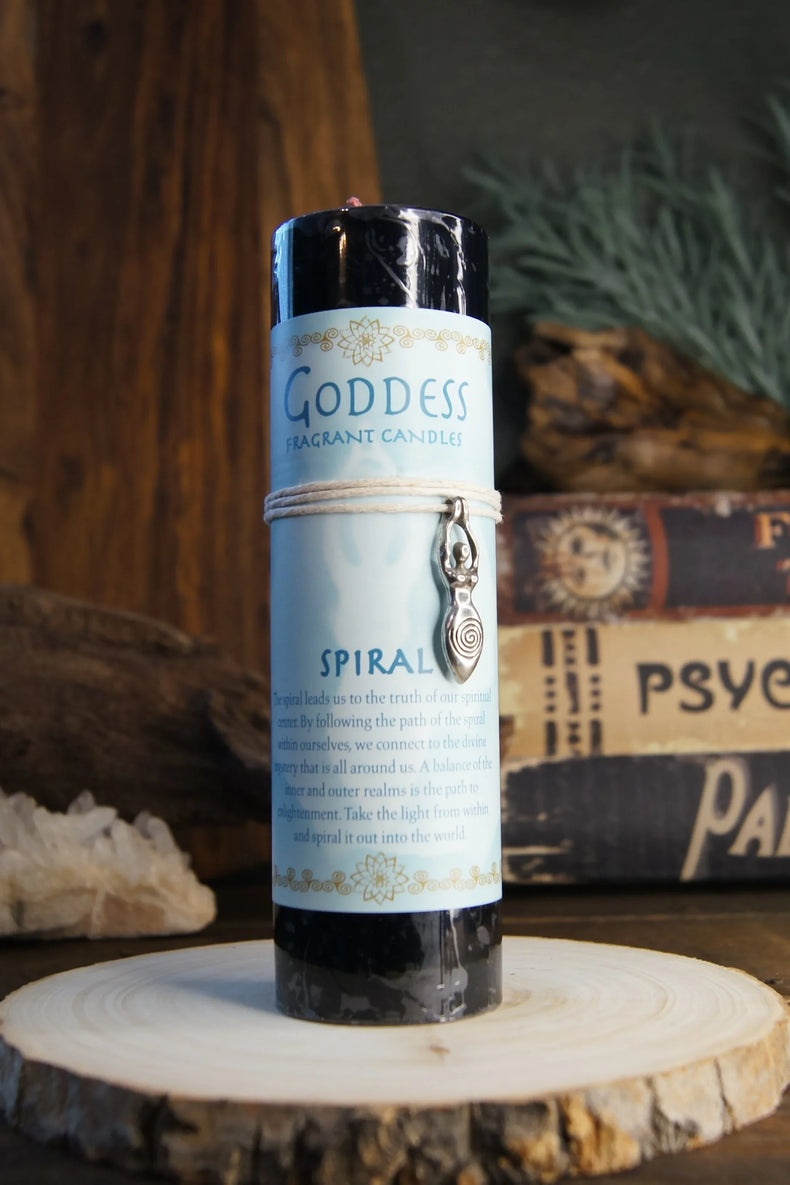 Goddess Pewter Pendant Candles: SPIRAL