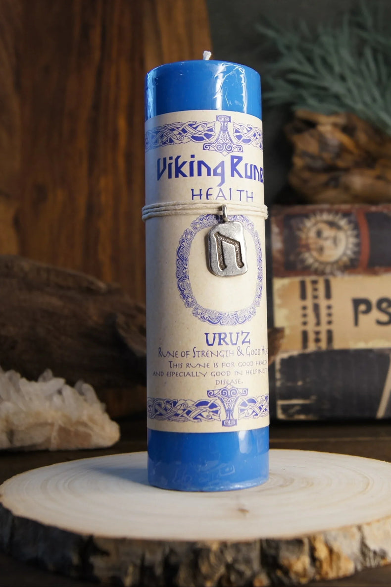 Viking Rune Pewter Pendant Candle: URUZ