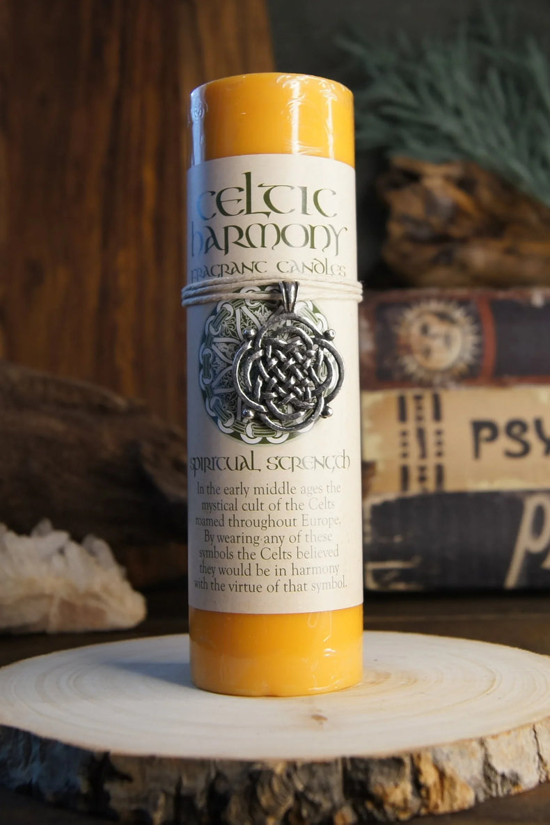 Celtic Harmonies Pewter Pendant Candle: SPIRITUAL STRENGTH