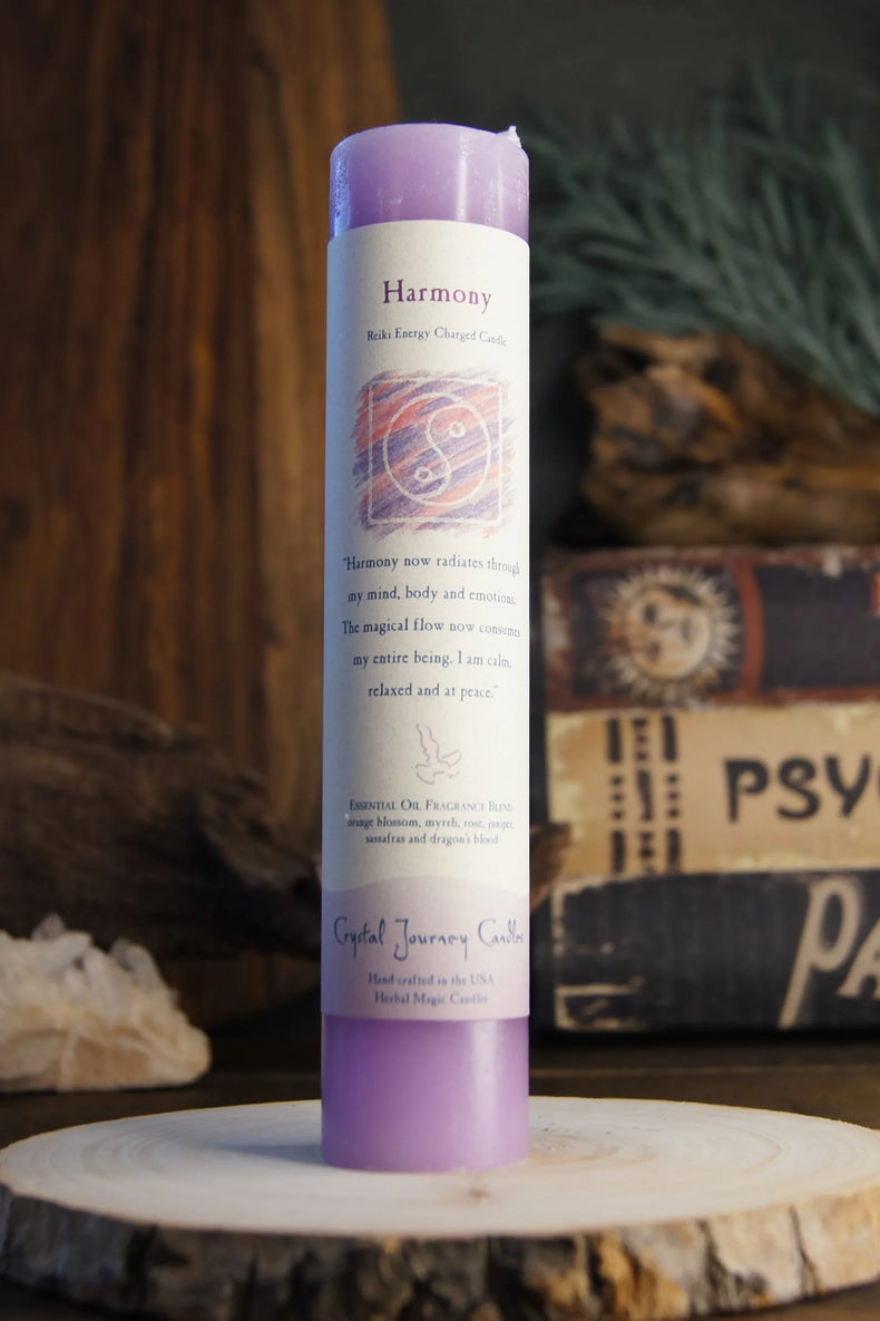 Reiki Herbal Pillar Candle - Harmony