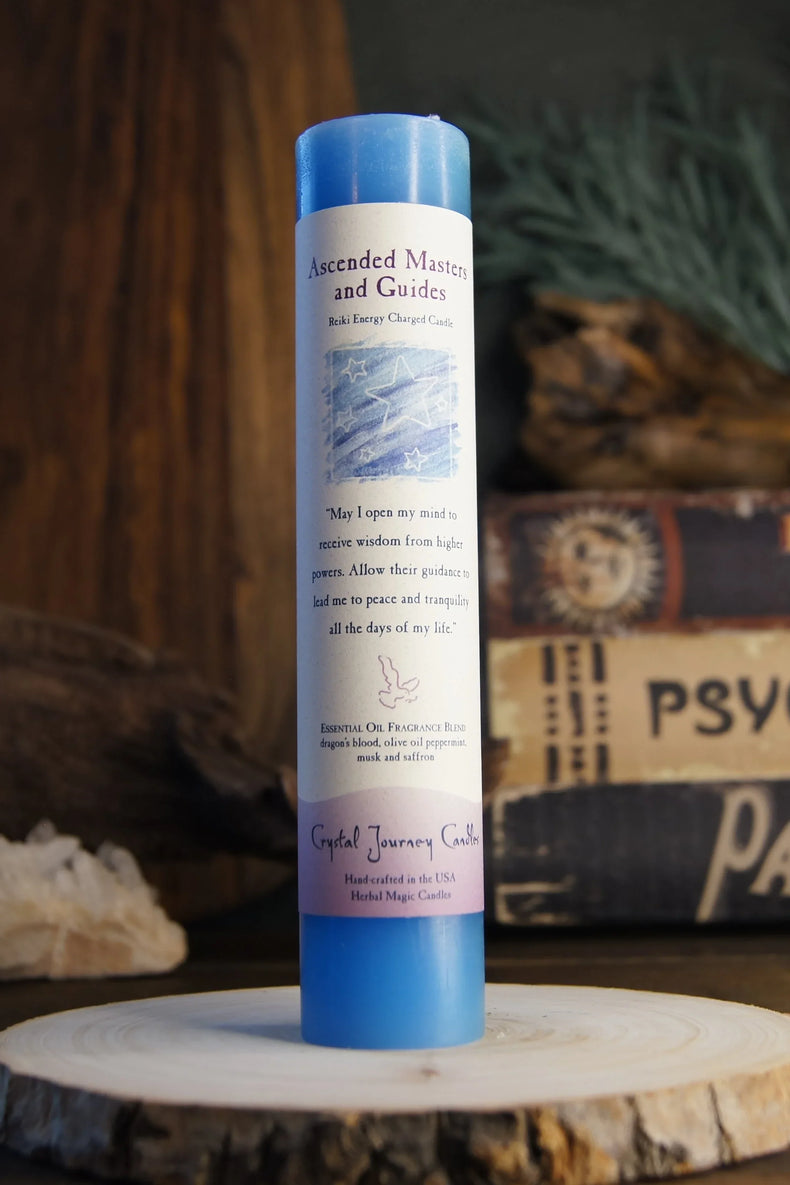 Reiki Herbal Pillar Candle - Ascended Masters
