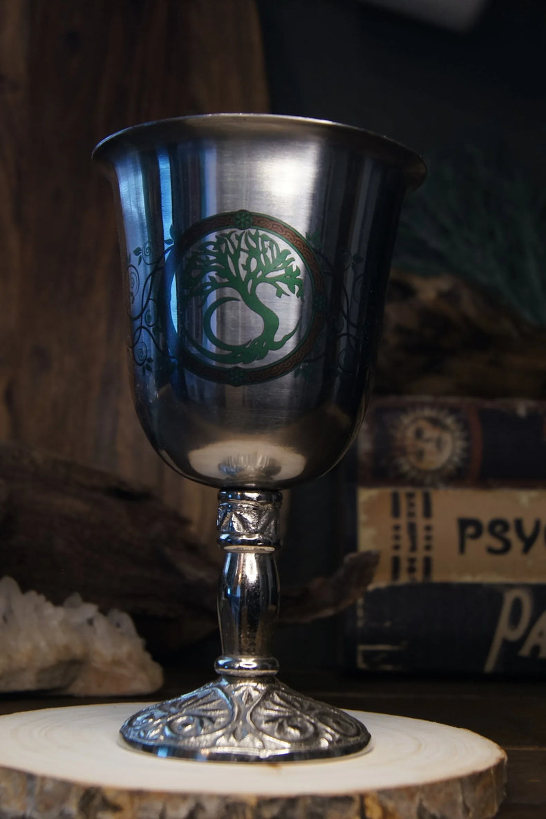 Chalice Stainless Steel w/print Tree of Life