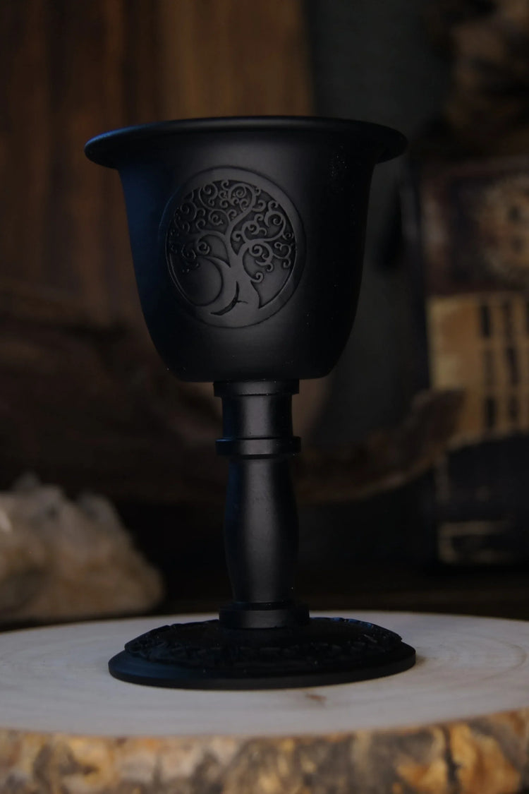 Metal Chalice Mini Candle Holder - Tree of Life
