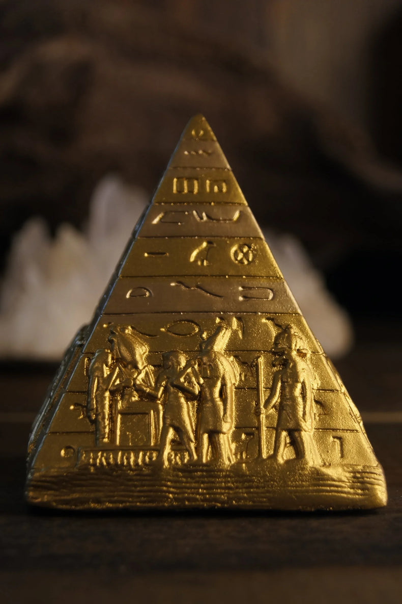 Egyptian Pyramid Gypsum Golden
