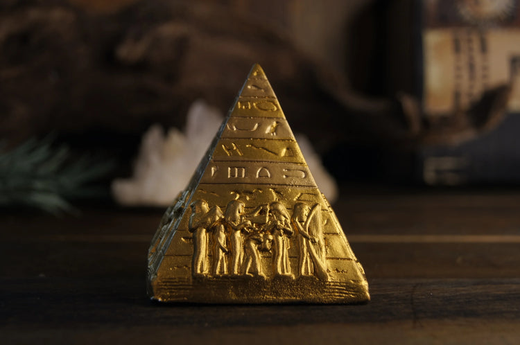 Egyptian Pyramid Gypsum Golden