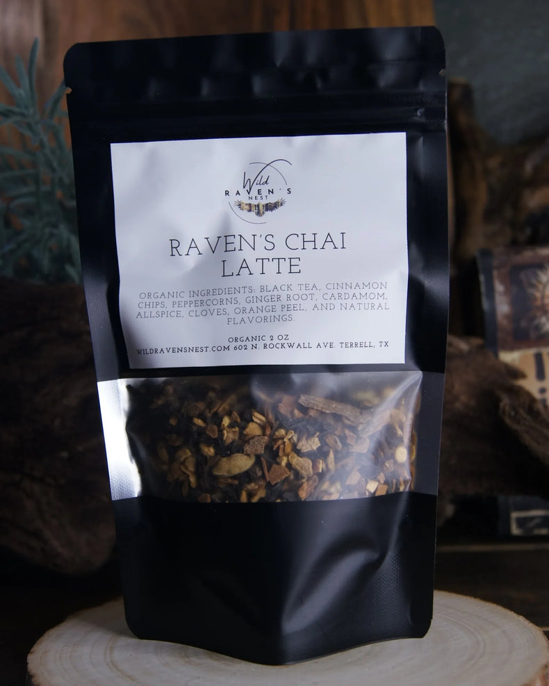 Raven’s Chai Latte | Spiced Loose Leaf Black Tea with Cinnamon & Cardamom
