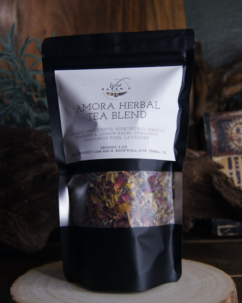 Amora Herbal Tea | Heart Opening Herbal Blend with Rose & Hibiscus