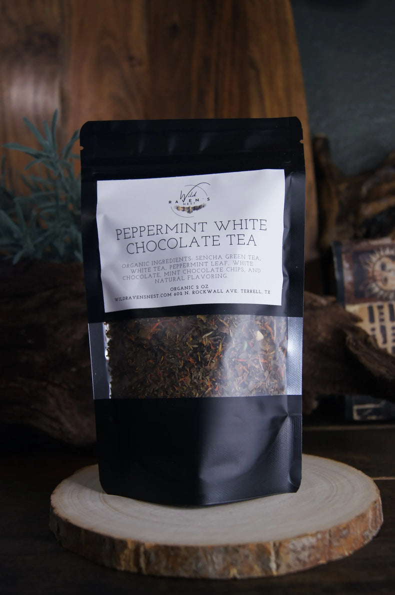 Peppermint White Chocolate Loose Leaf Tea | Creamy Green & White Tea Blend