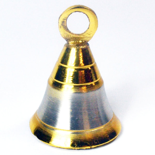Golden and silver spiritual bell for meditation, rituals, and energy clearing