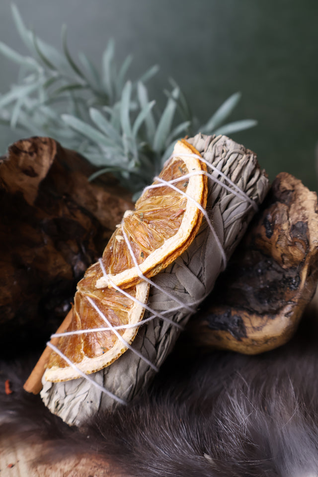 Cinnamon & Orange Sage Bundle 4" | Prosperity & Joy