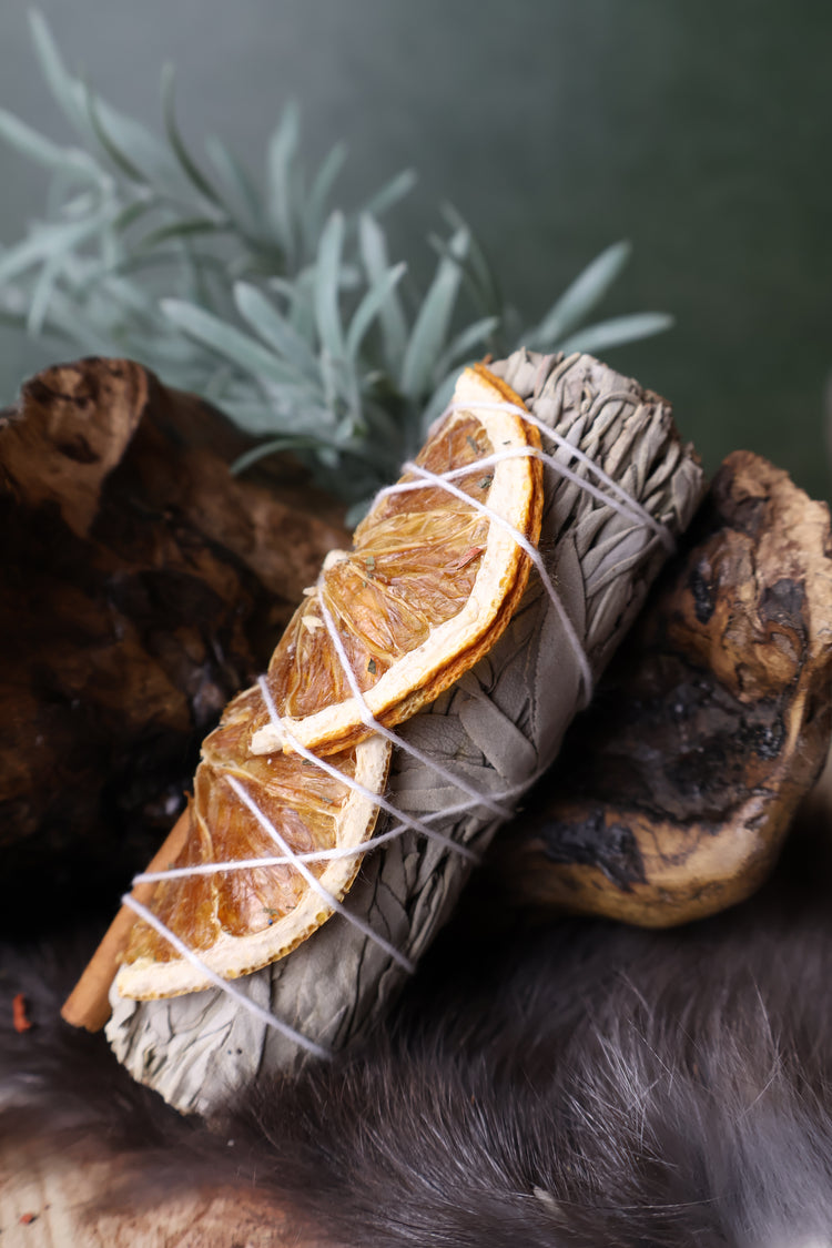 Cinnamon & Orange Sage Bundle 4" | Prosperity & Joy