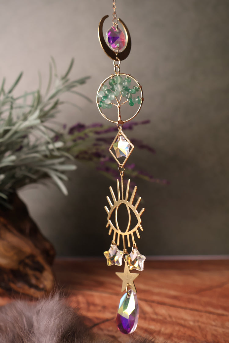 Sun Catcher | Tree of Life, Eye, & Moon