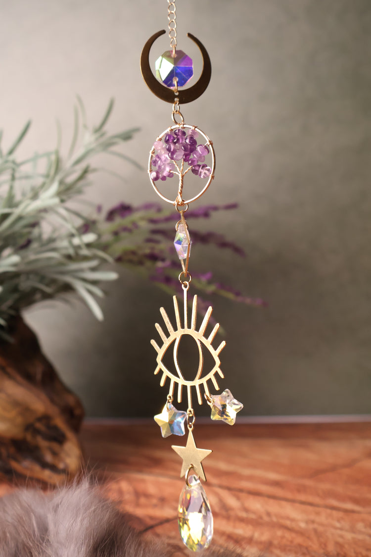 Sun Catcher | Tree of Life, Eye, & Moon