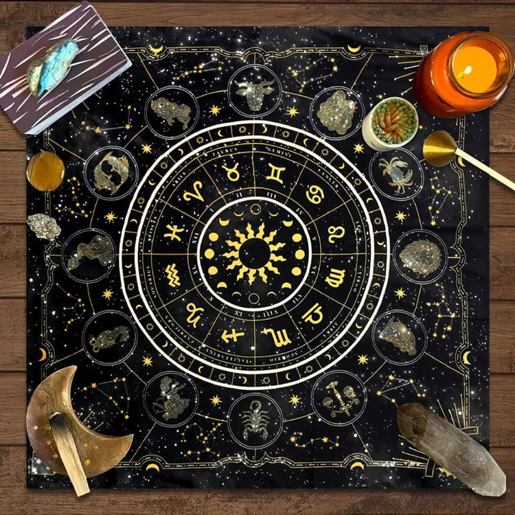 Zodiac Altar Cloth available at Wild Raven’s Nest in Terrell, TX