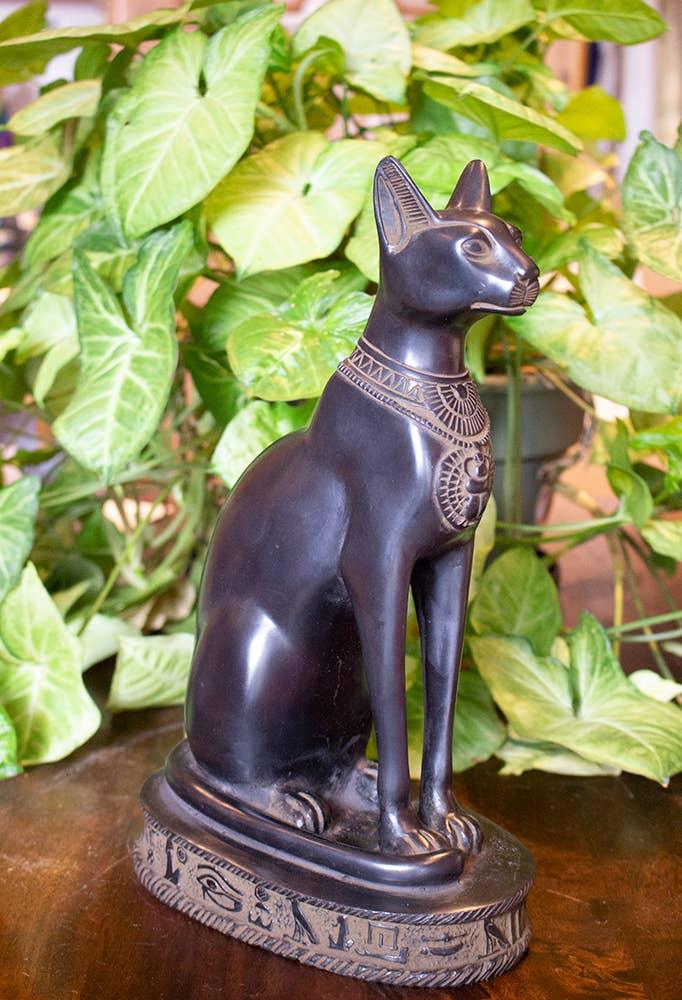Bastet Cats Statues - Black: Medium