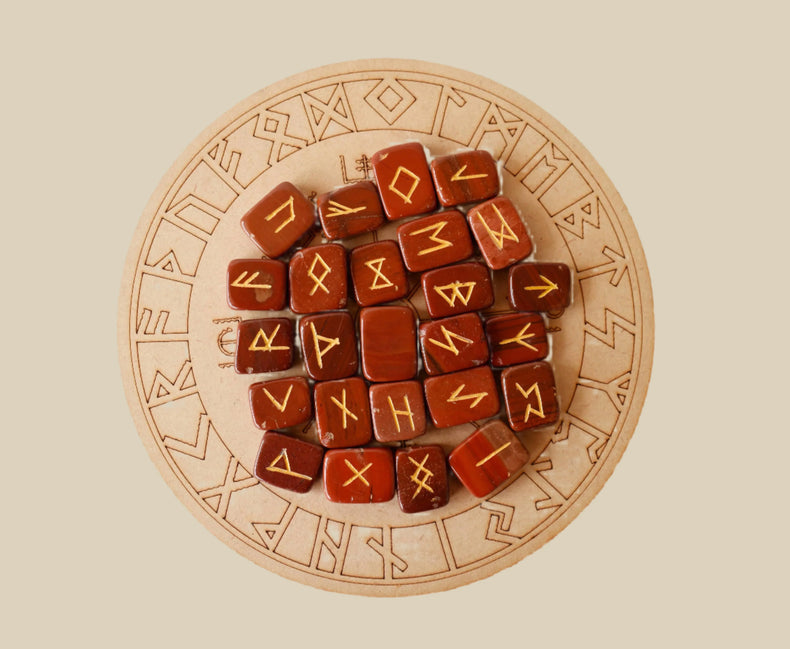 Rune Set - Red Jasper