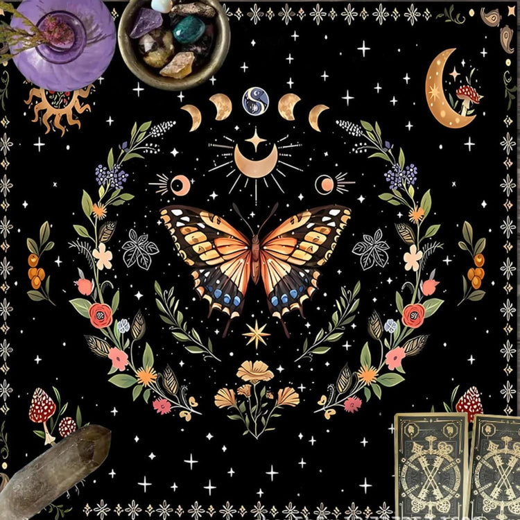 apothecary butterfly altar cloth available at Wild Raven’s Nest in Terrell, TX