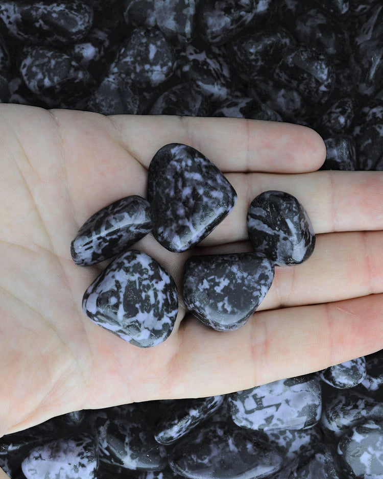 Indigo Gabbro Tumbled | Shadow Work + Transformation